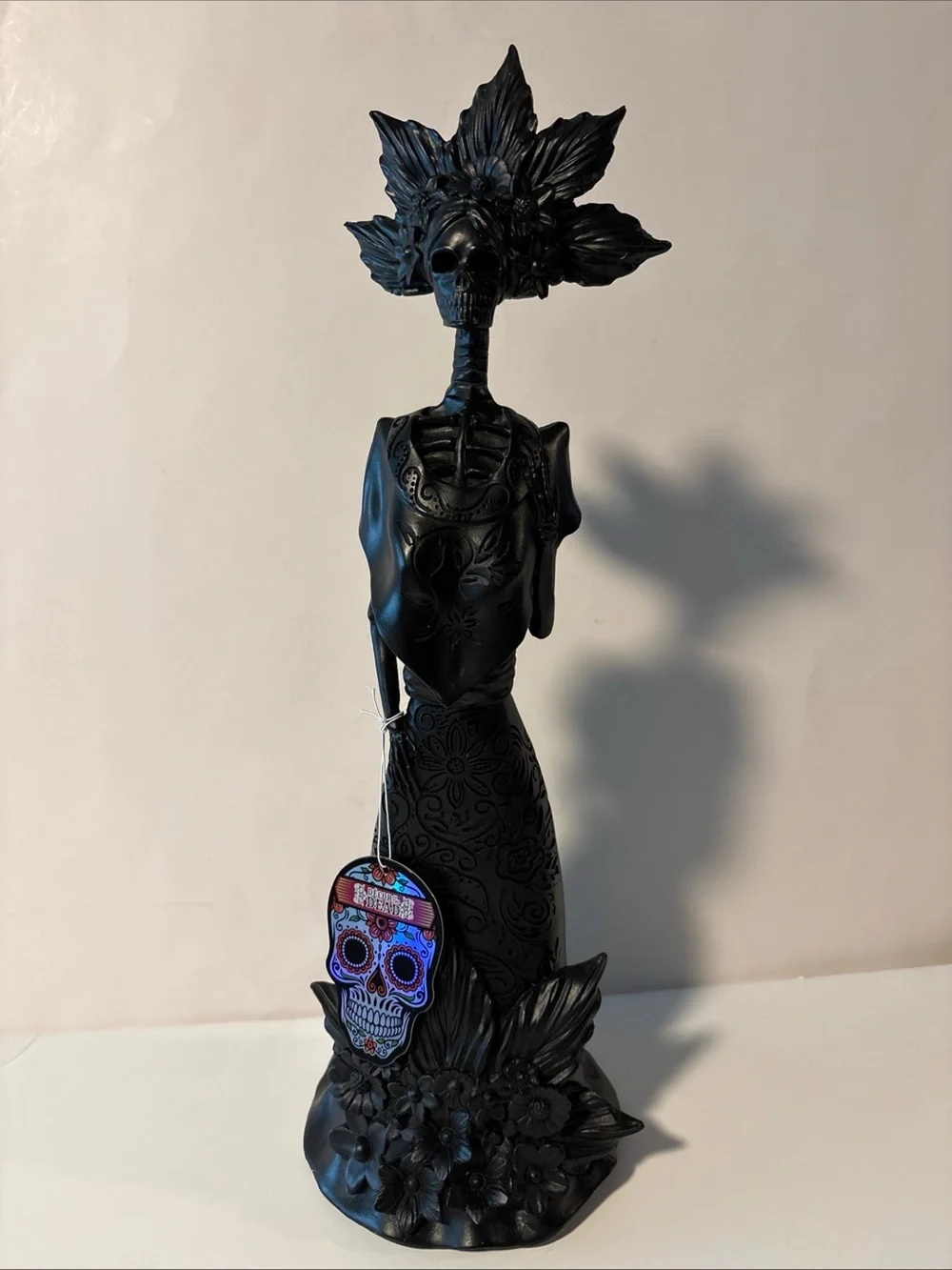 Day Of The Dead Catrina Black Skeleton Figure Halloween 16